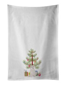 NEW Maltese #2 Christmas Tree Kitchen Towel Set of 2 White Dish Towels Decorative Bathroom Hand towel for Hand, Face, Hair, Yoga, Tea, Dishcloth
